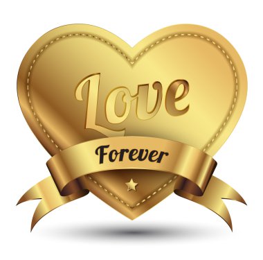 Altın rozet kalp