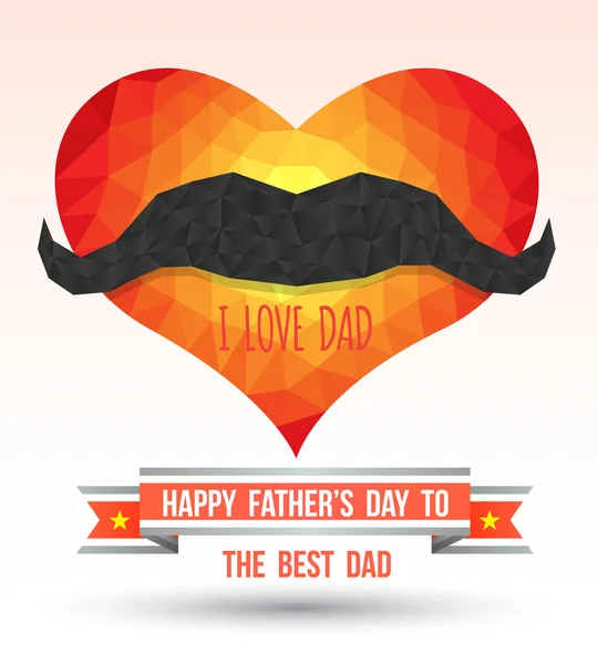 Heart object for father day — Stock Vector