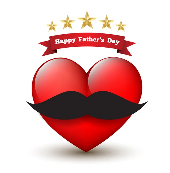 Heart object for father day — Stock Vector