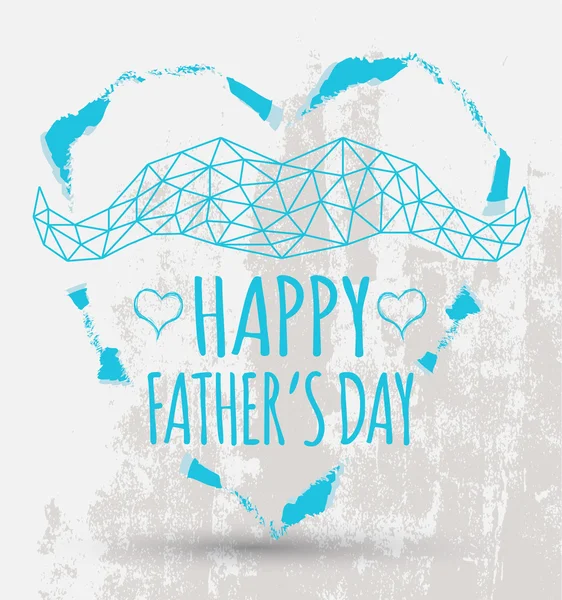 Happy fathers day card vintage retro type font — Stock Vector