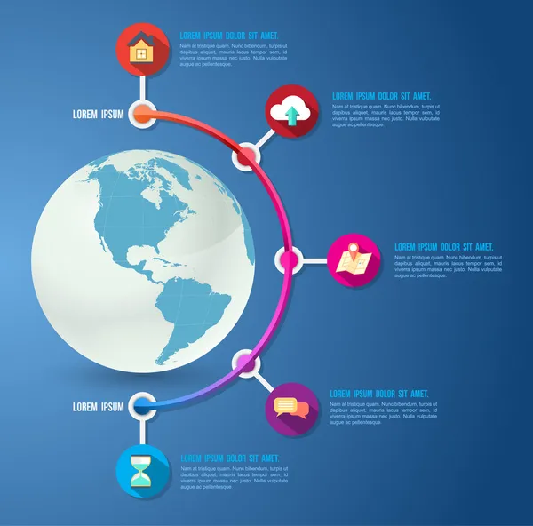 Daire ve Dünya Haritası şablonu