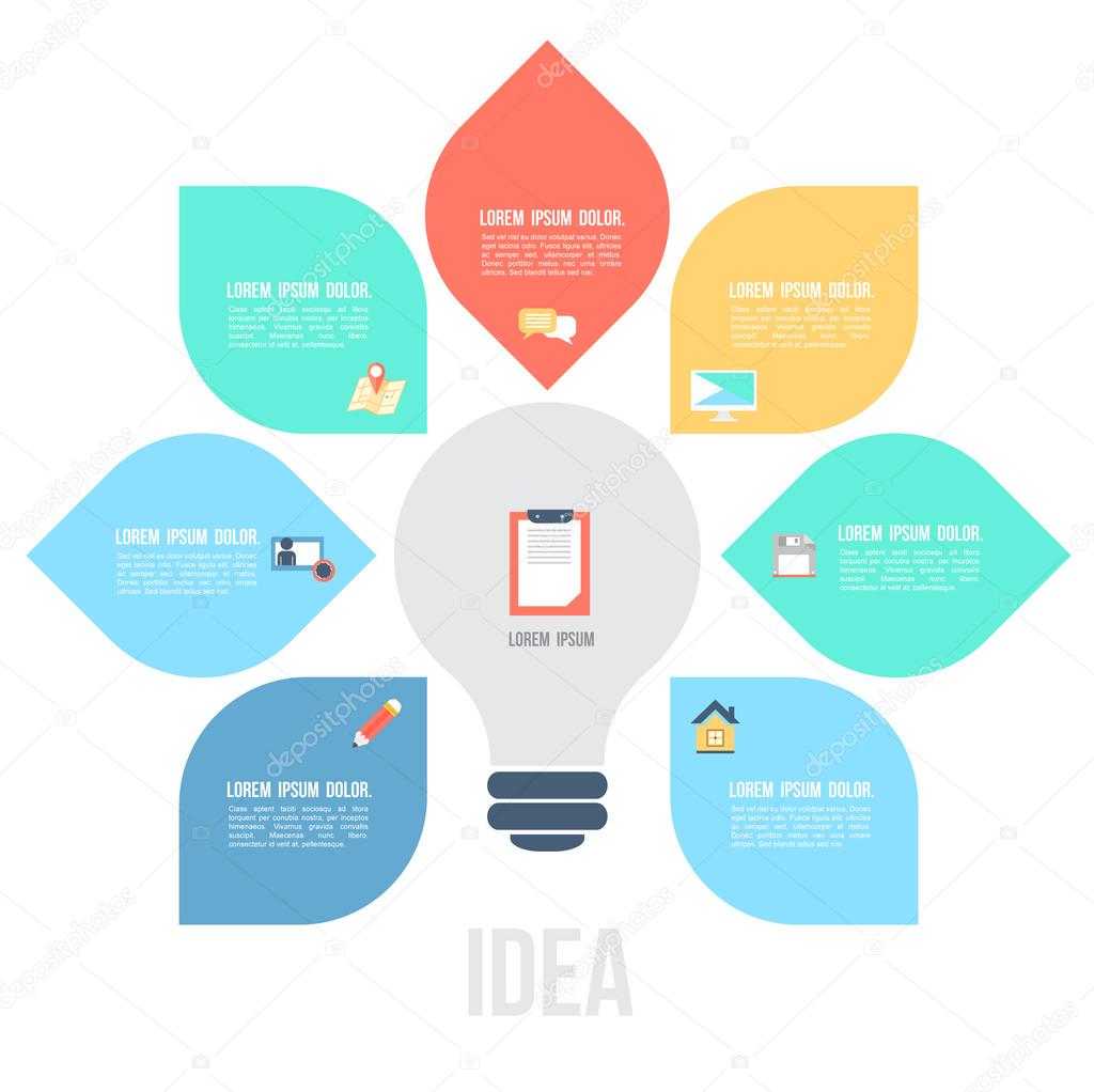 Vector template business concepts with icons