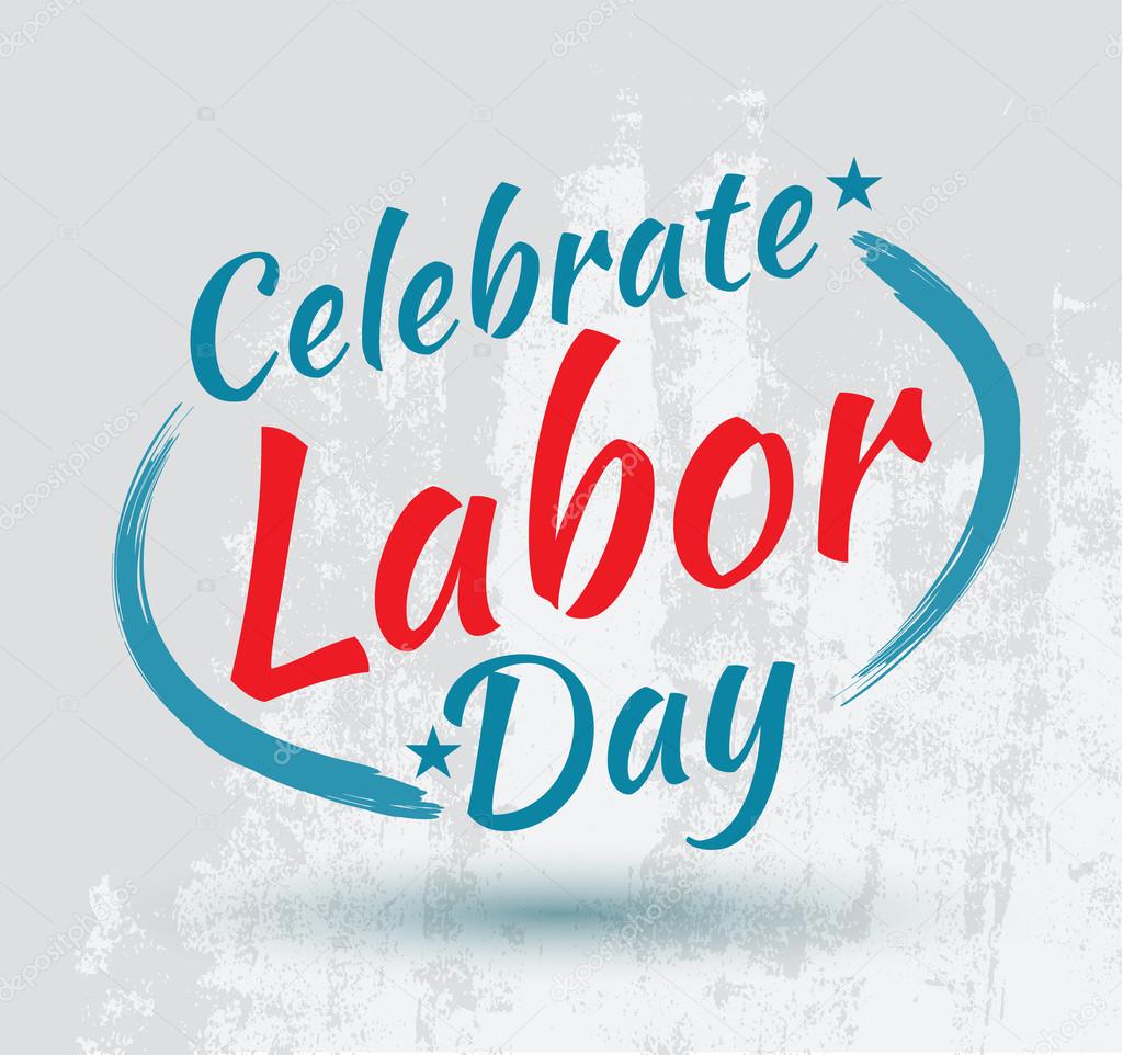 Labor day poster and card
