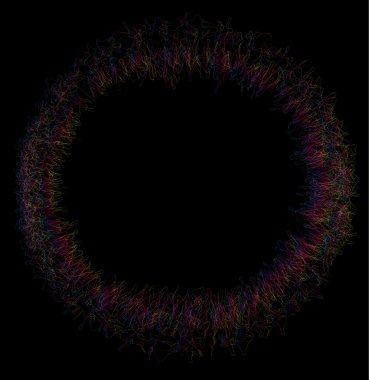 soyut filament siyah. vektör illustration.3d soyut küre şekilleri.