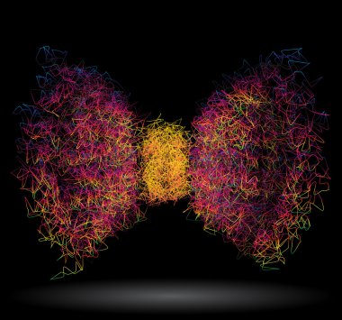soyut filament siyah. vektör illustration.3d soyut küre şekilleri.