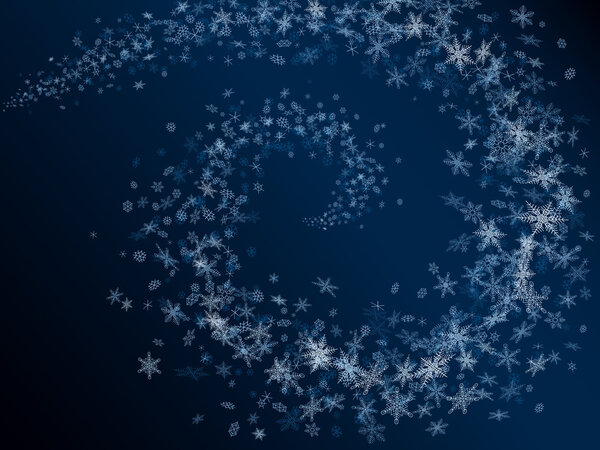 Winter abstract snowflakes card.