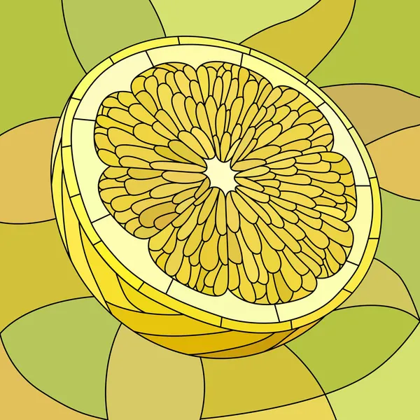 Vektorillustration der gelben Zitrone. — Stockvektor
