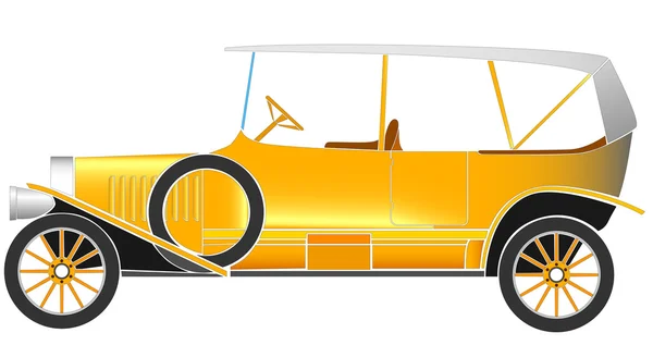 Vector illustration of old vintage car. — Stock Vector