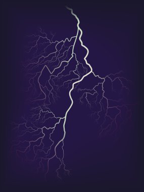 Background of lightning at night. clipart