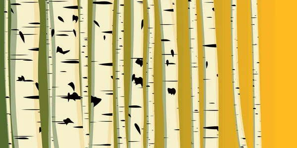 Horizontal illustration of trunks birches. — Stock Illustration Horizontal illustration of trunks birches. Royalty Free Stock Vectors