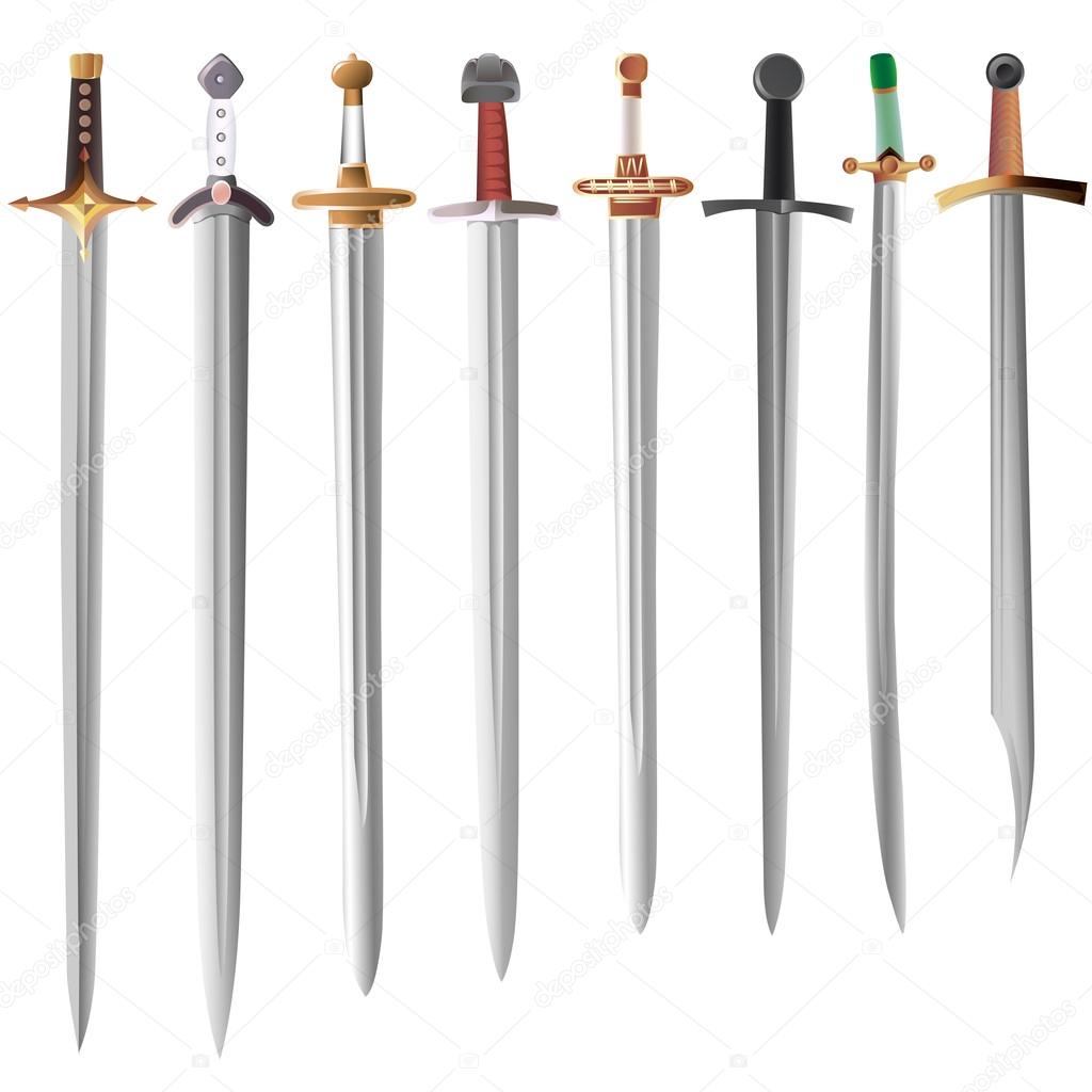 Vector illustration set of swords