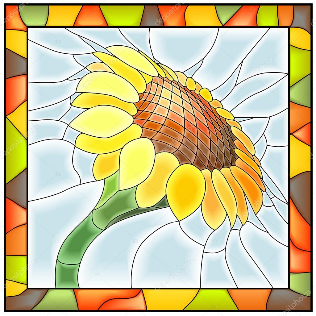 Vector illustration of flower sunflower.