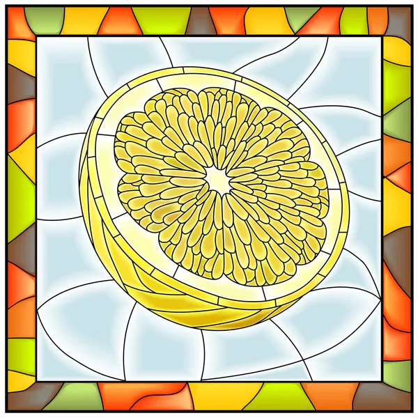 Ilustración vectorial de limón amarillo fruta . — Vector de stock