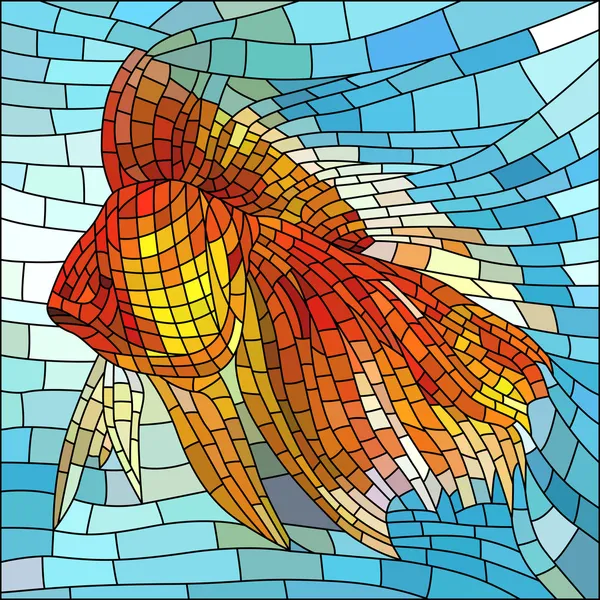 Ilustracja wektorowa złota ryba. — Wektor stockowy