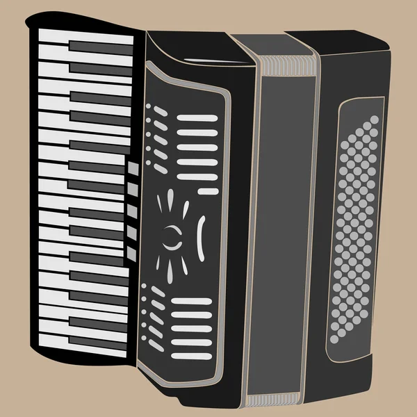 Vector illustration of accordion — Stock Vector