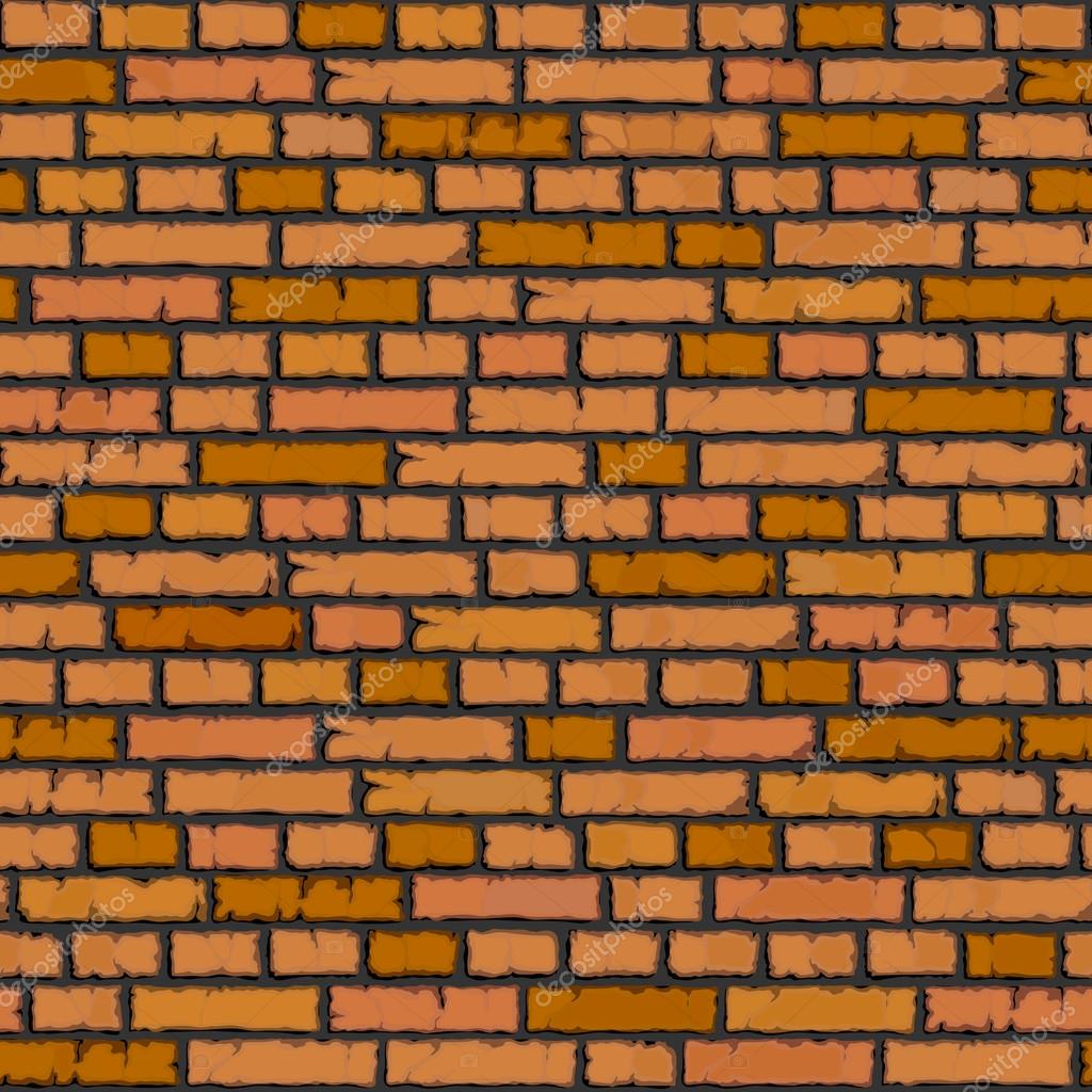 Seamless orange brick wall background. — Stock Vector © Vertyr 23807785