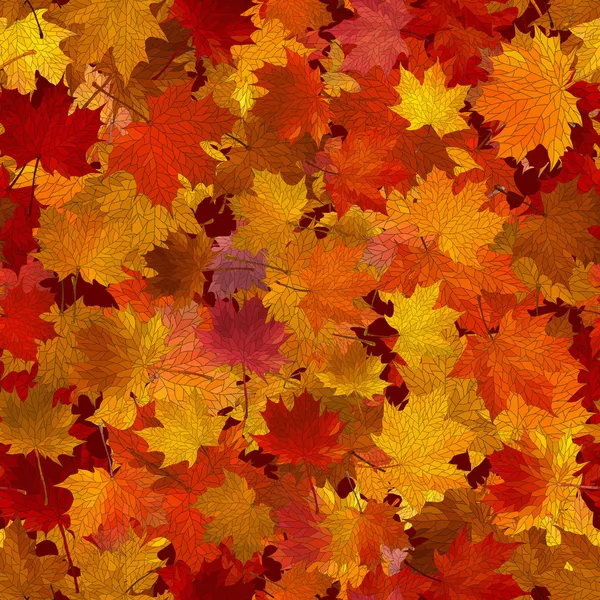 Hojas de arce de otoño, fondo sin costuras . — Vector de stock