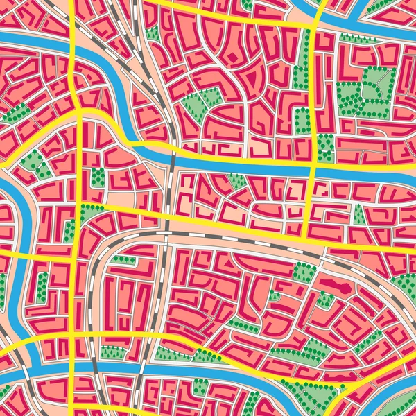 Bezešvá mapa neznámé město. — Stockový vektor