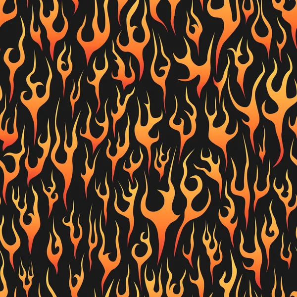 Nahtloser Hintergrund der Flammen. — Stockvektor