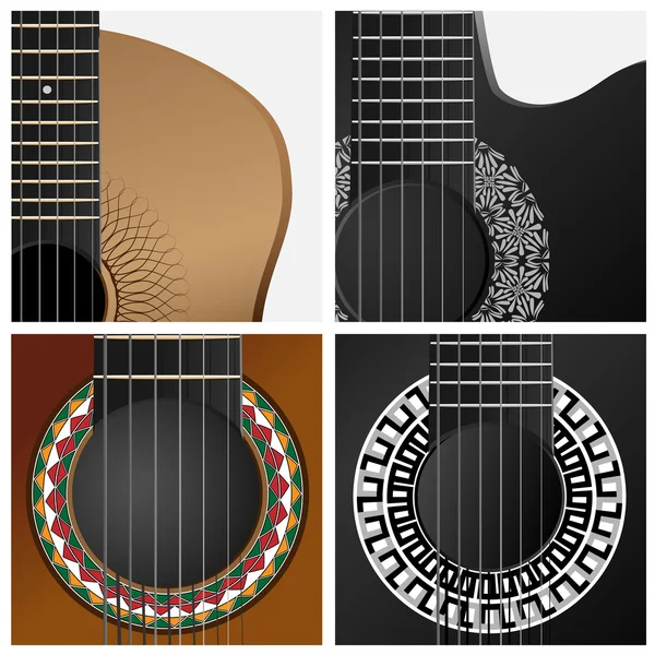 Vector icon of some types guitar. — Stock Vector