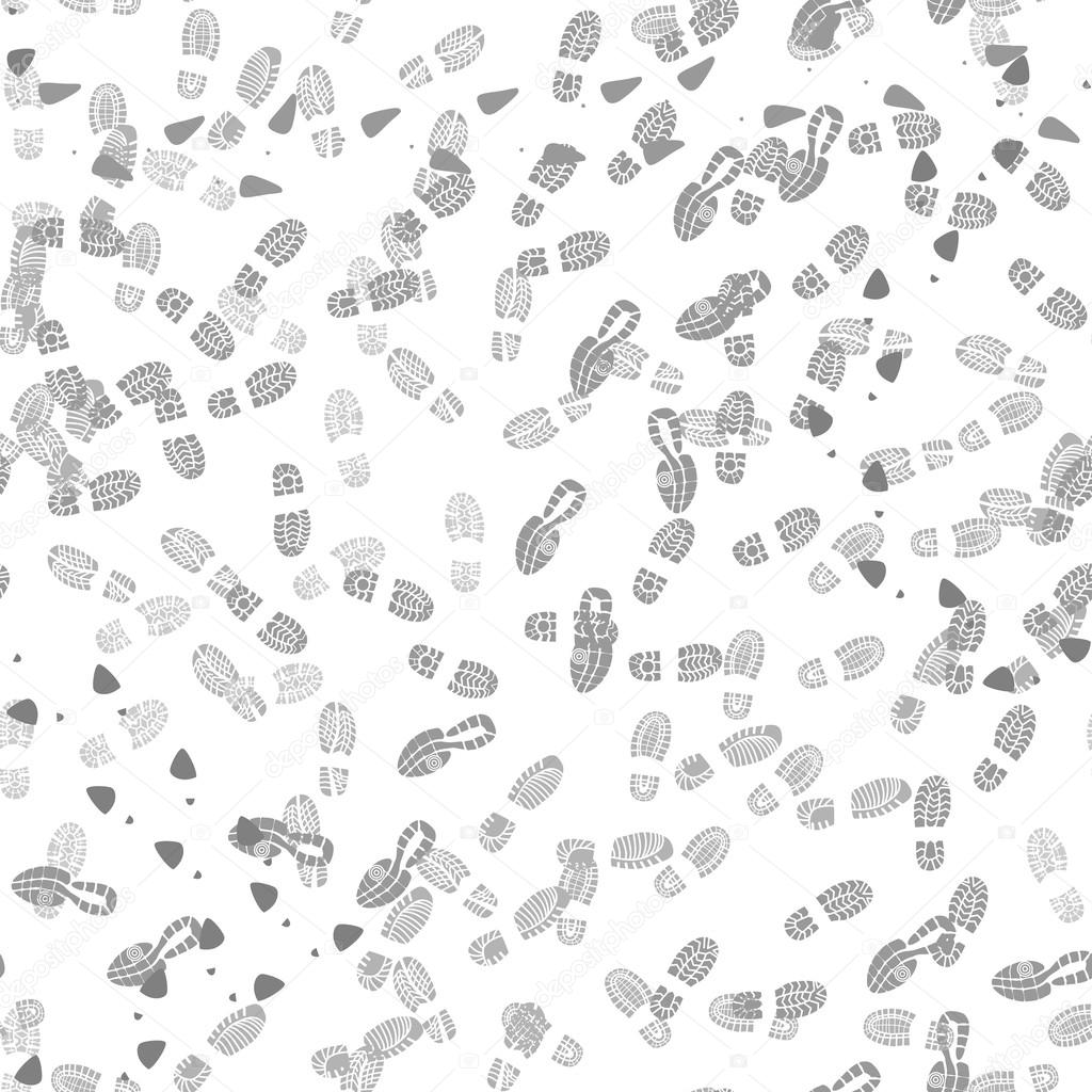 Seamless background of shoes prints.