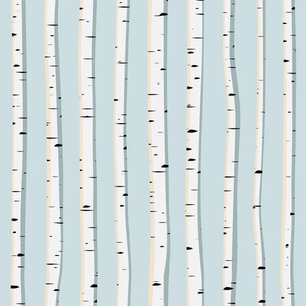 Vector seamless background of trunks birches. — Stock Vector