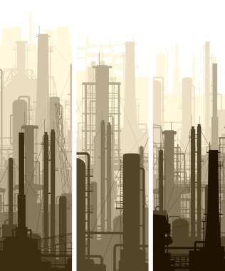 şehirde dikey banner endüstriyel yer.