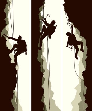 Set afiş alpinists ve.