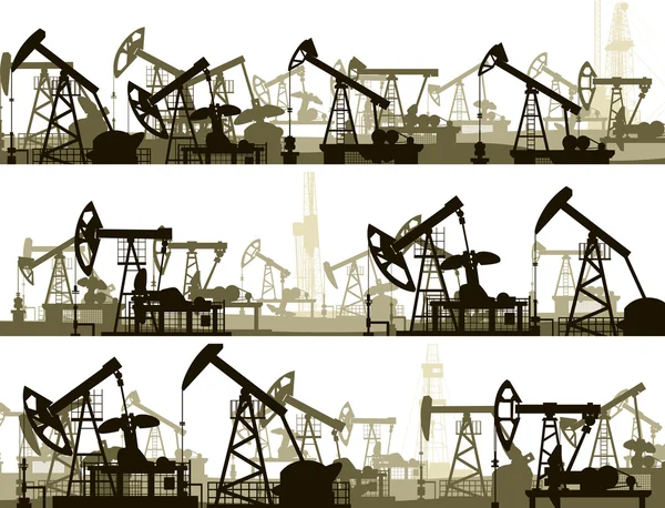 Bandeiras horizontais com unidades para indústria petrolífera . —  Vetores de Stock