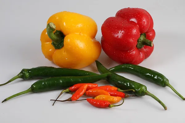 Three kinds of chili — Stock Photo, Image