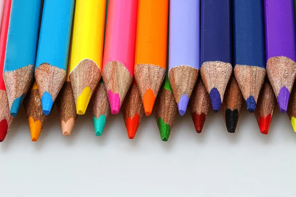 color pencils line up