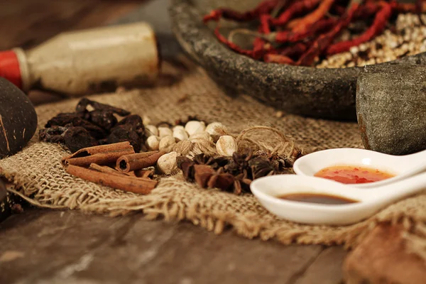 Spices and sauces — Stock Photo, Image