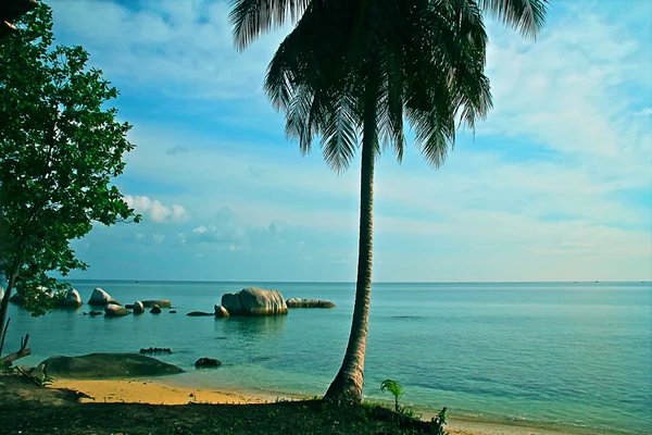 Krásný panoramatický výhled na kelayang ostrově belitung Indonésie — Stock fotografie