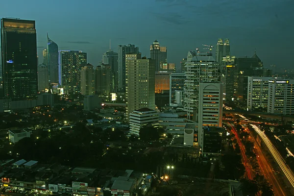 Ciudad de paisaje nocturno — Foto de Stock