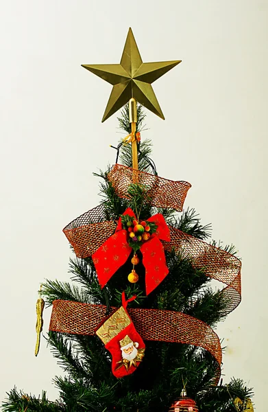 Christmas tree isolated on white background — Stock Photo, Image