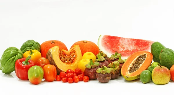 Frutas y budín — Foto de Stock