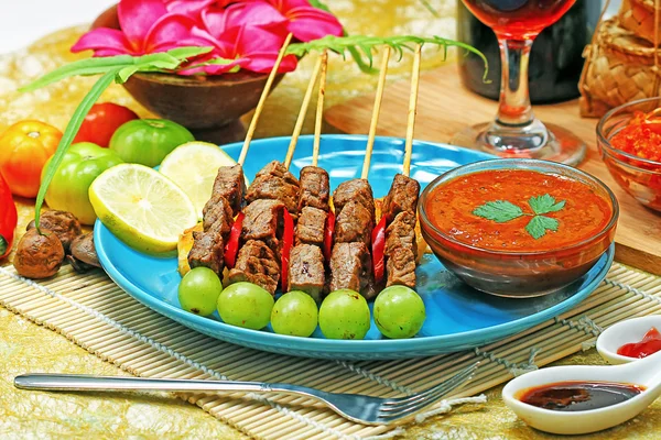 Beef satay — Stock Photo, Image