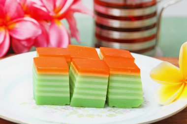 Gıda: kat kek, tavuk baharatlı, yemek, muz, Endonezya mutfağı