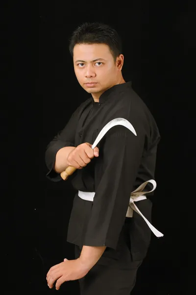 Indonesian swordsman — Stock Photo, Image