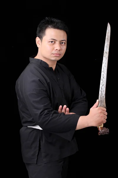 Indonesian swordsman — Stock Photo, Image