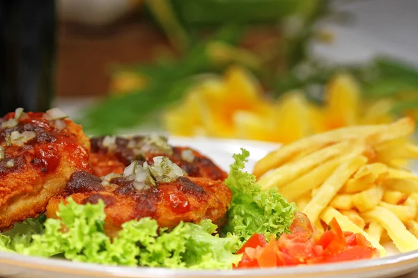 Chicken steak — Stock Photo, Image