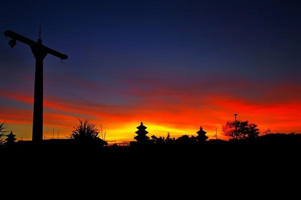 Pôr do sol praia — Fotografia de Stock