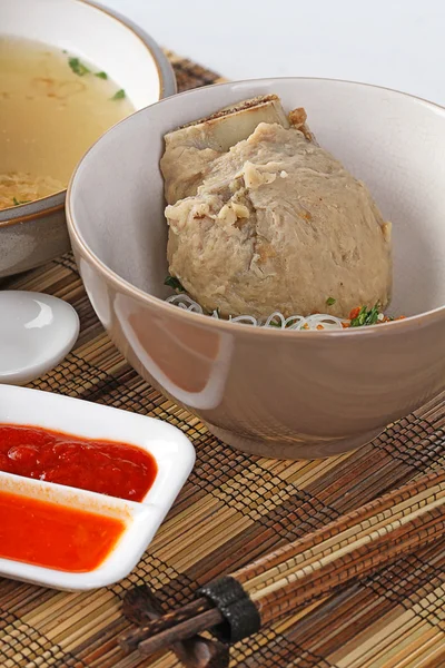 Ribs meat balls soup — Stock Photo, Image