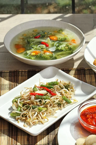 Menù pranzo indonesiano — Foto Stock