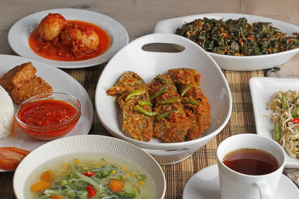 Indonesian lunch menu — Stock Photo, Image