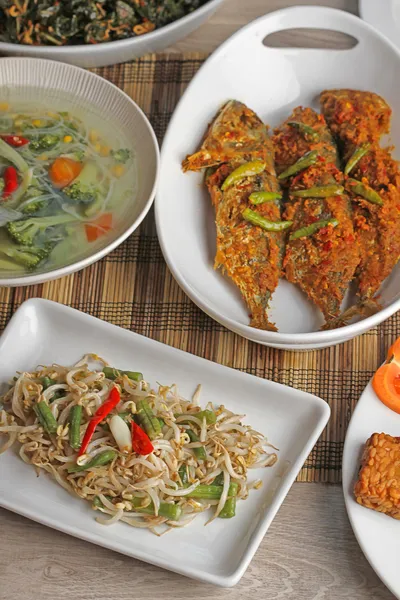 Indonesian lunch menu — Stock Photo, Image