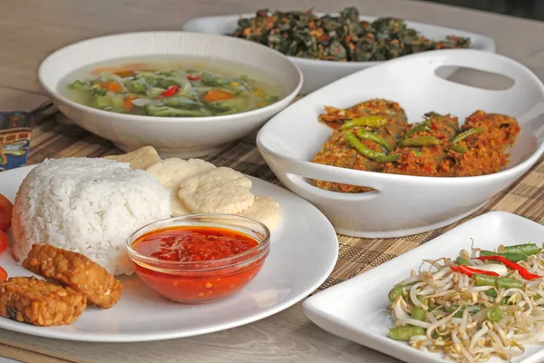 인도네시아 점심 메뉴 — 스톡 사진