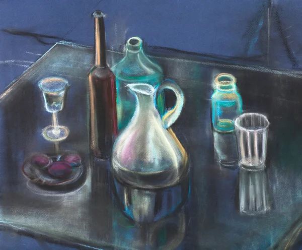 Glaswaren auf einem Tisch — Stockfoto