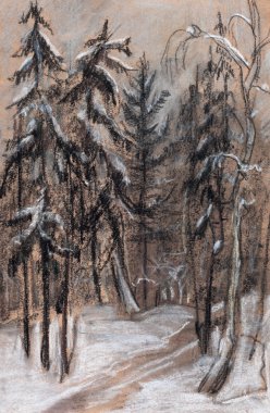 eski kürk-ağaçlar