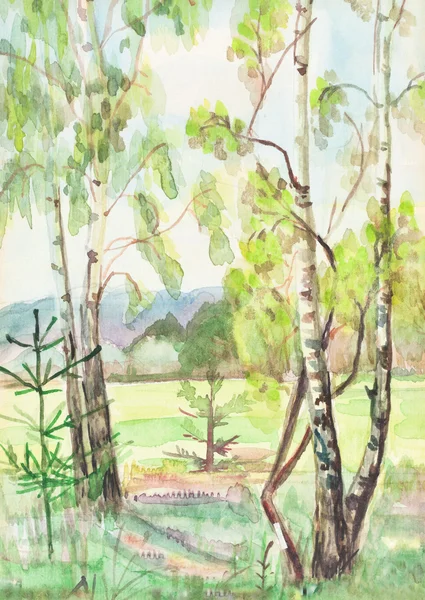 Watercolor landscape